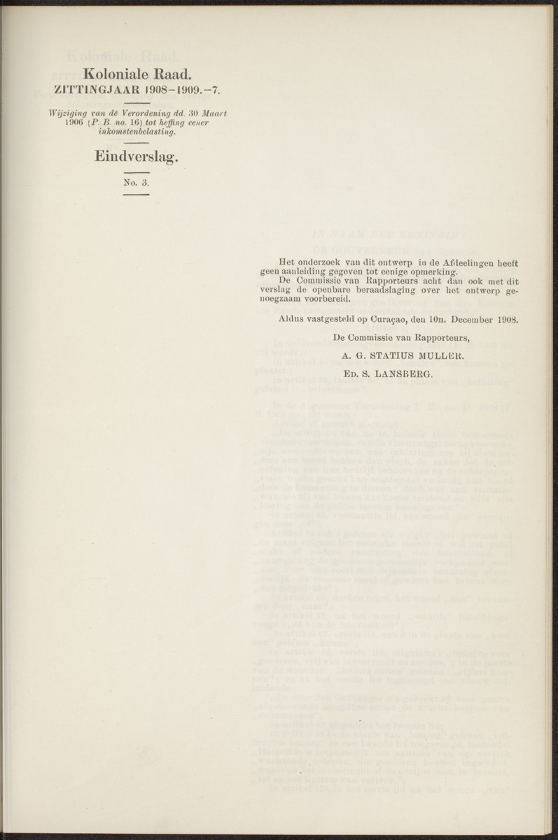 Notulen der zittingen - 