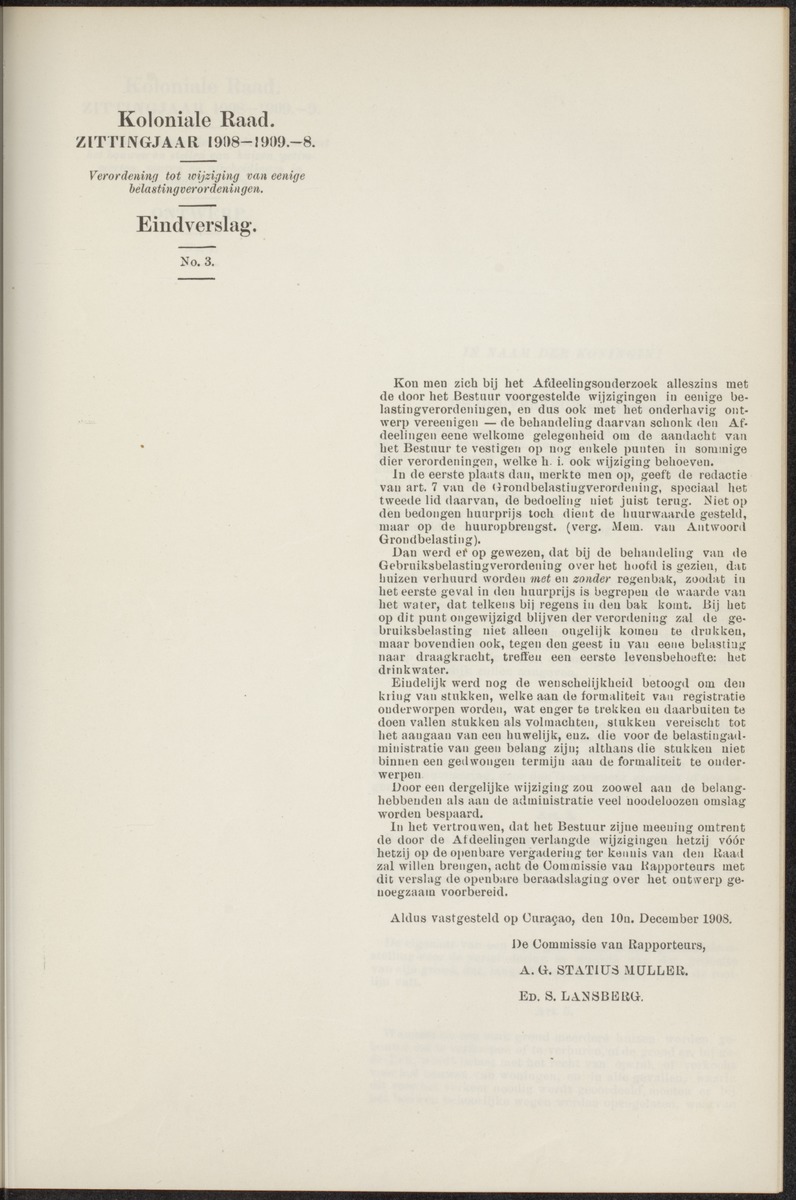 Notulen der zittingen - 