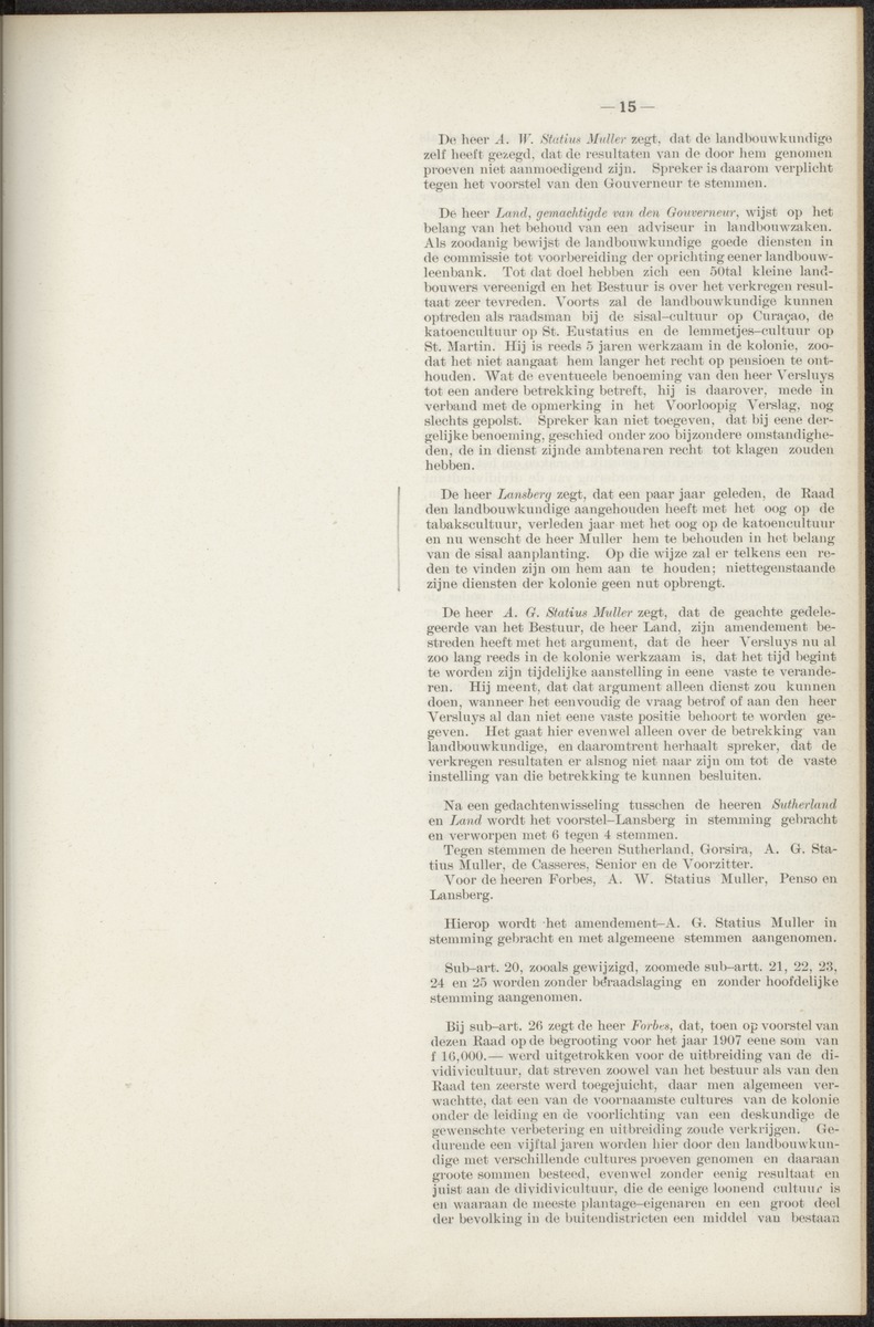Notulen der zittingen - 