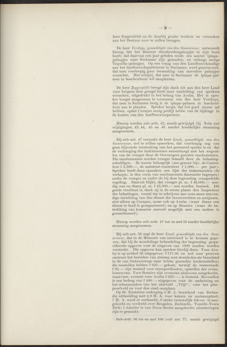 Notulen der zittingen - 