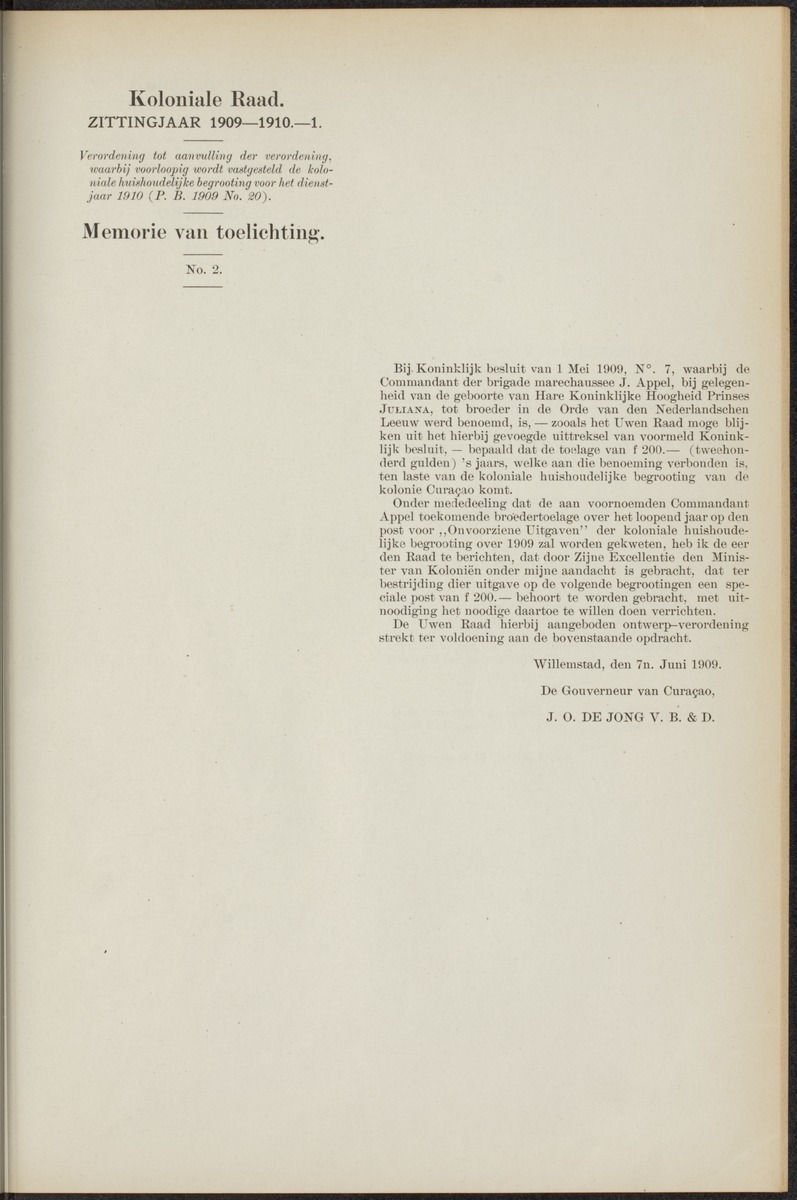 Notulen der zittingen - 