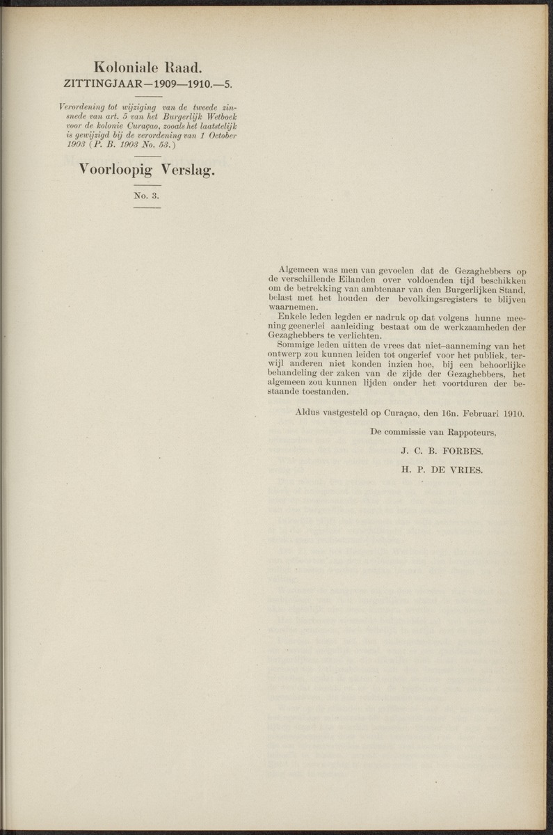 Notulen der zittingen - 