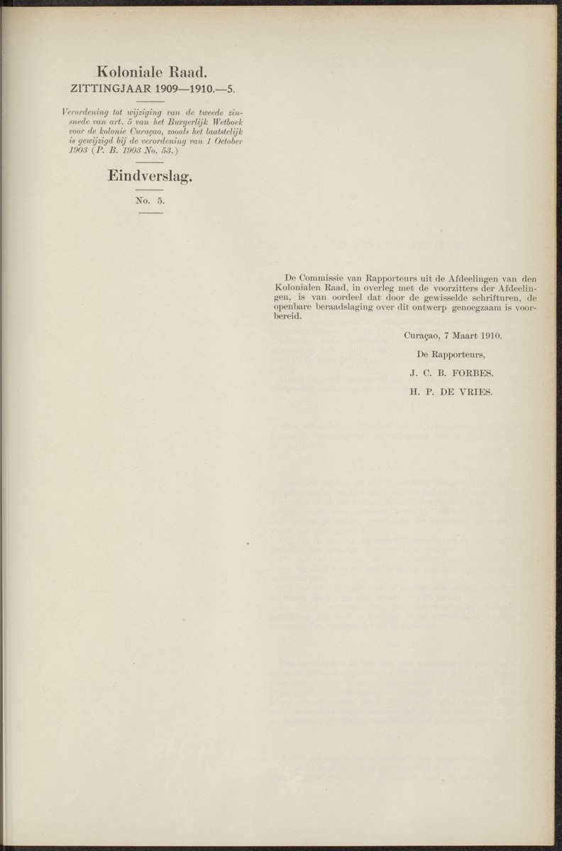 Notulen der zittingen - 