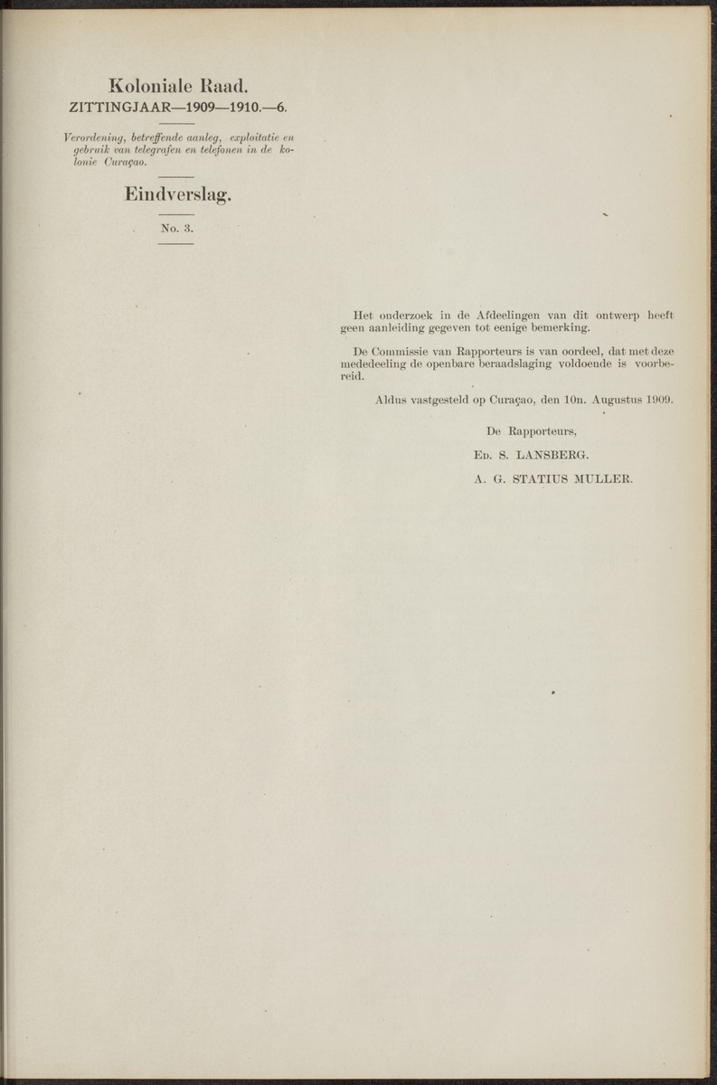 Notulen der zittingen - 