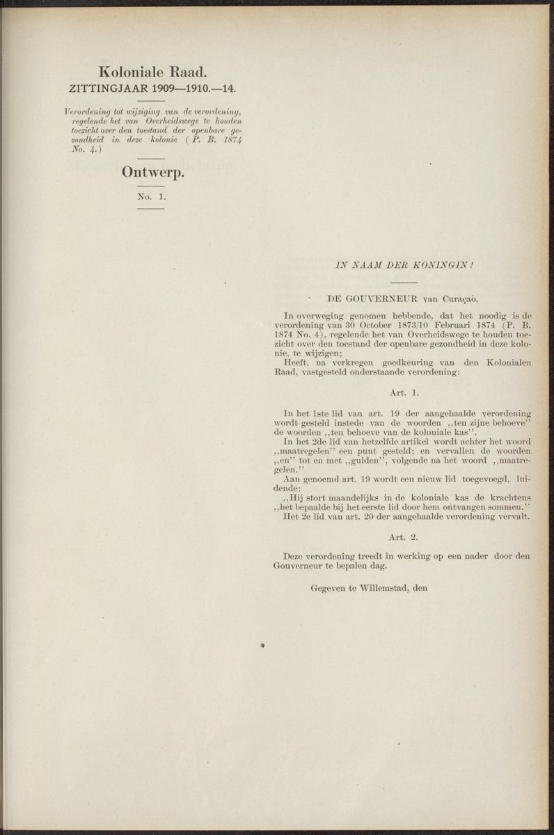Notulen der zittingen - 