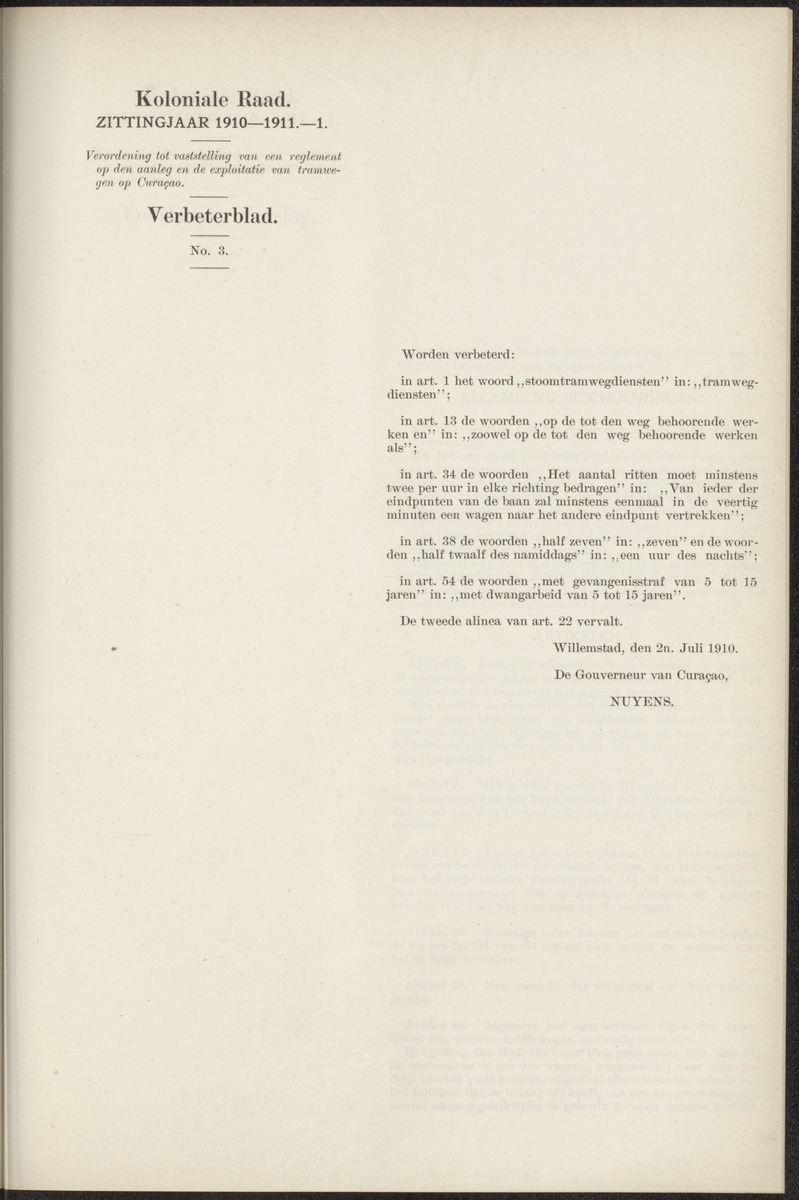 Notulen der zittingen - 