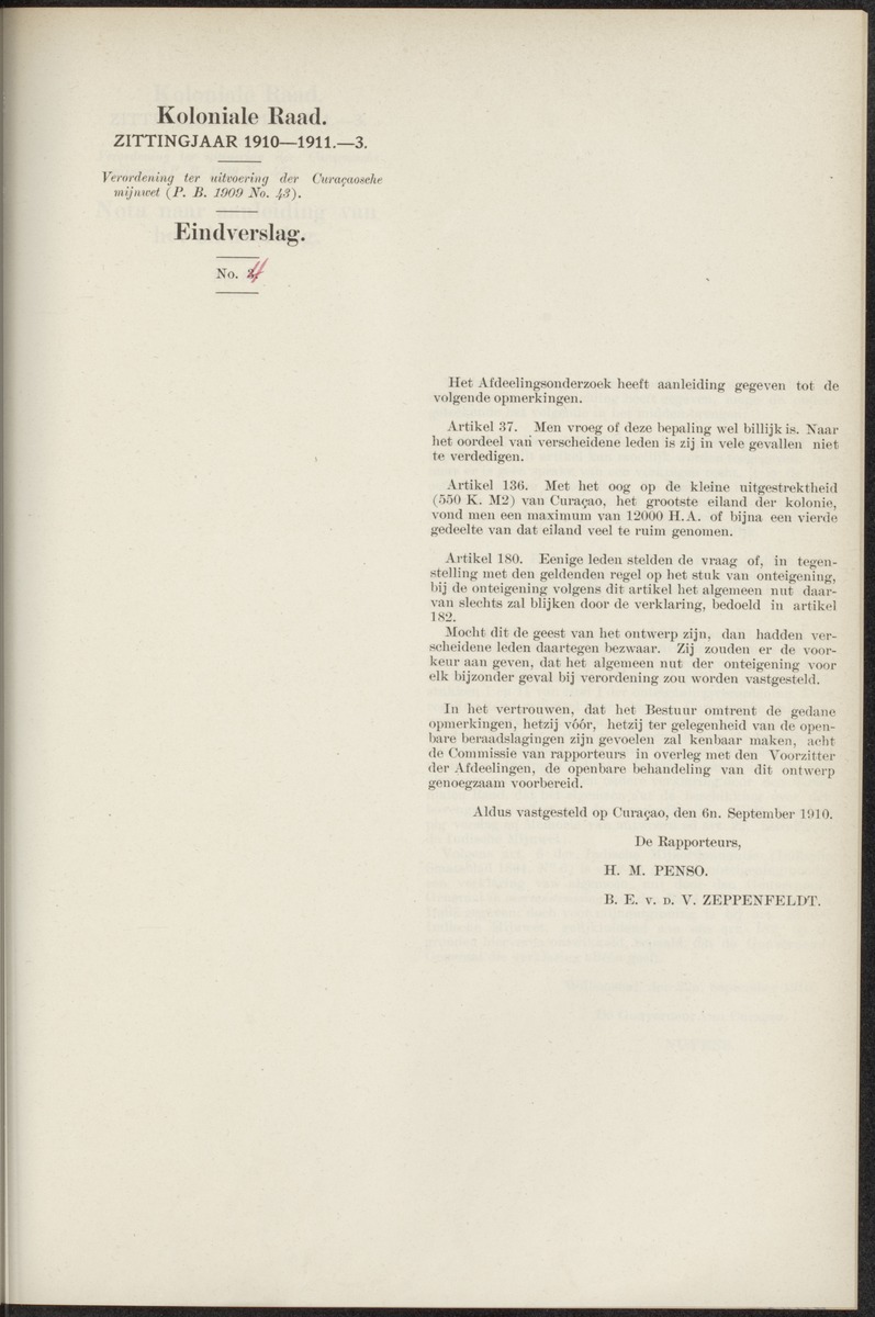 Notulen der zittingen - 