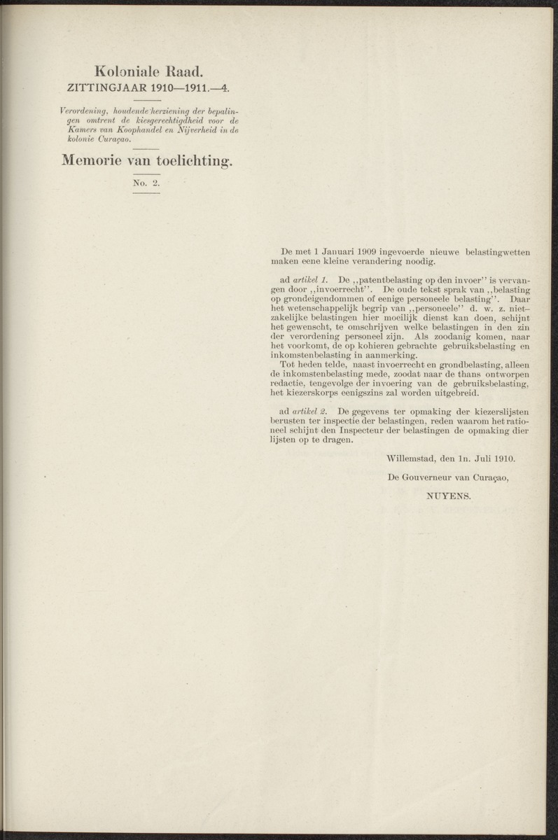 Notulen der zittingen - 