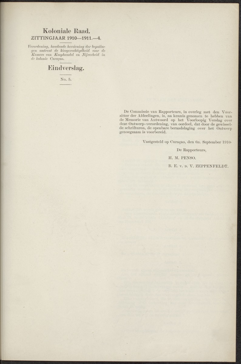 Notulen der zittingen - 