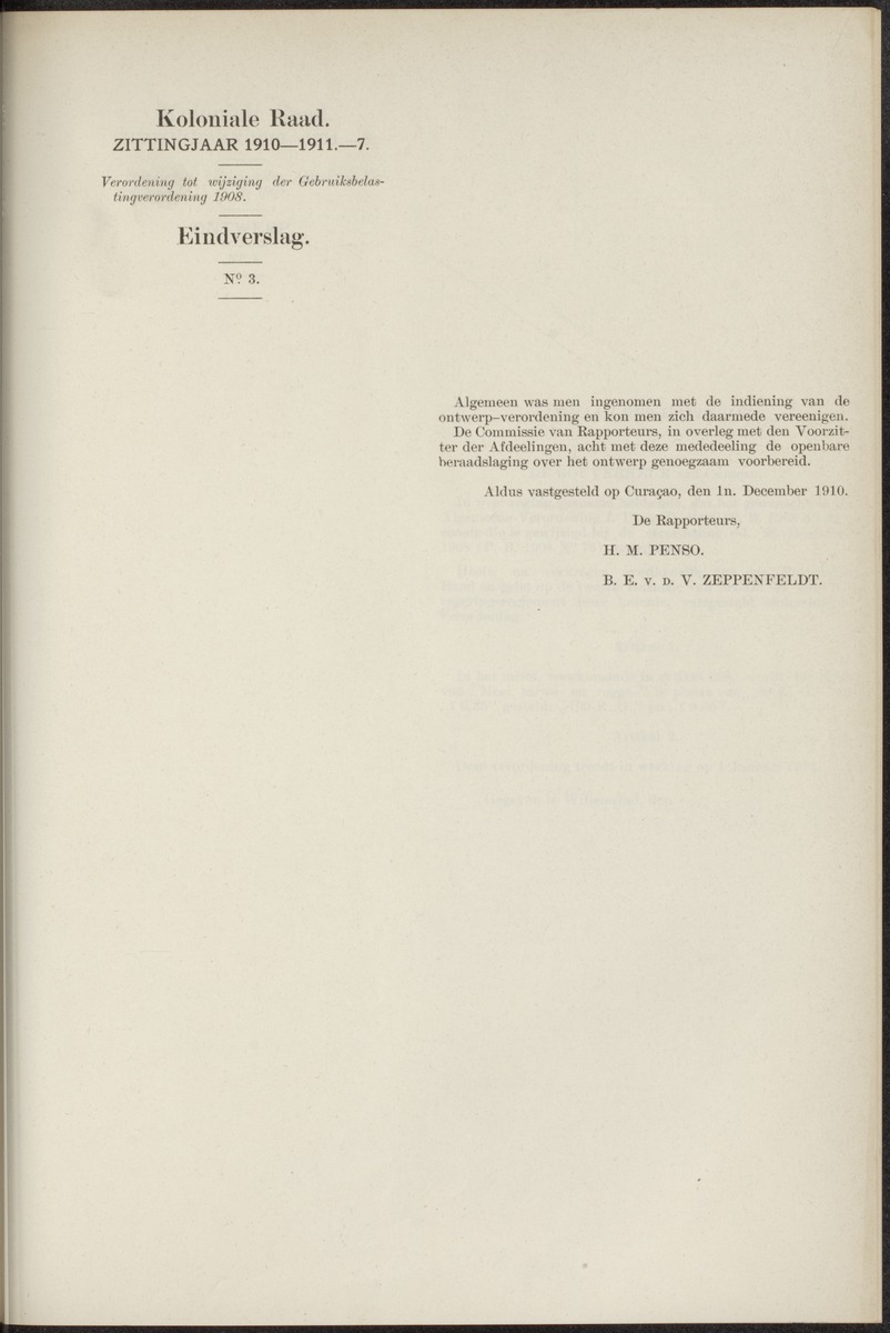 Notulen der zittingen - 