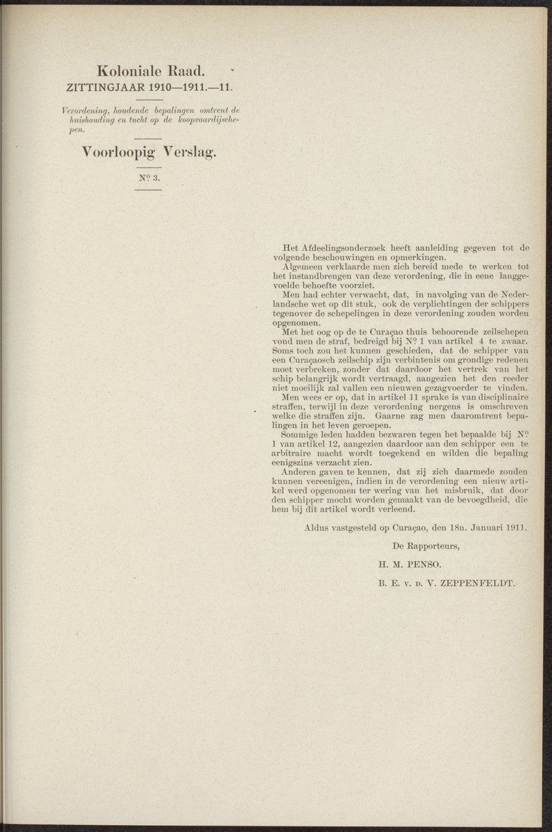 Notulen der zittingen - 