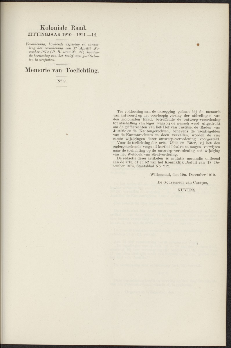 Notulen der zittingen - 