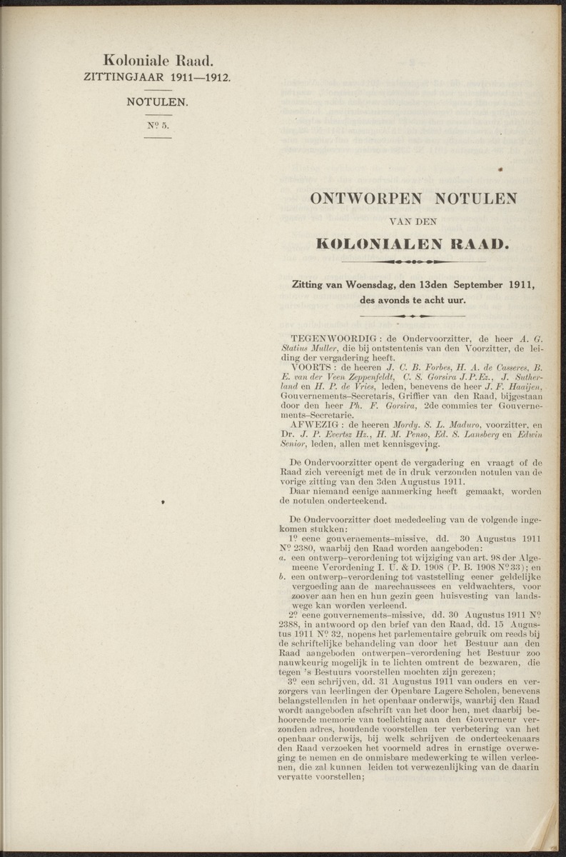 Notulen der zittingen - 