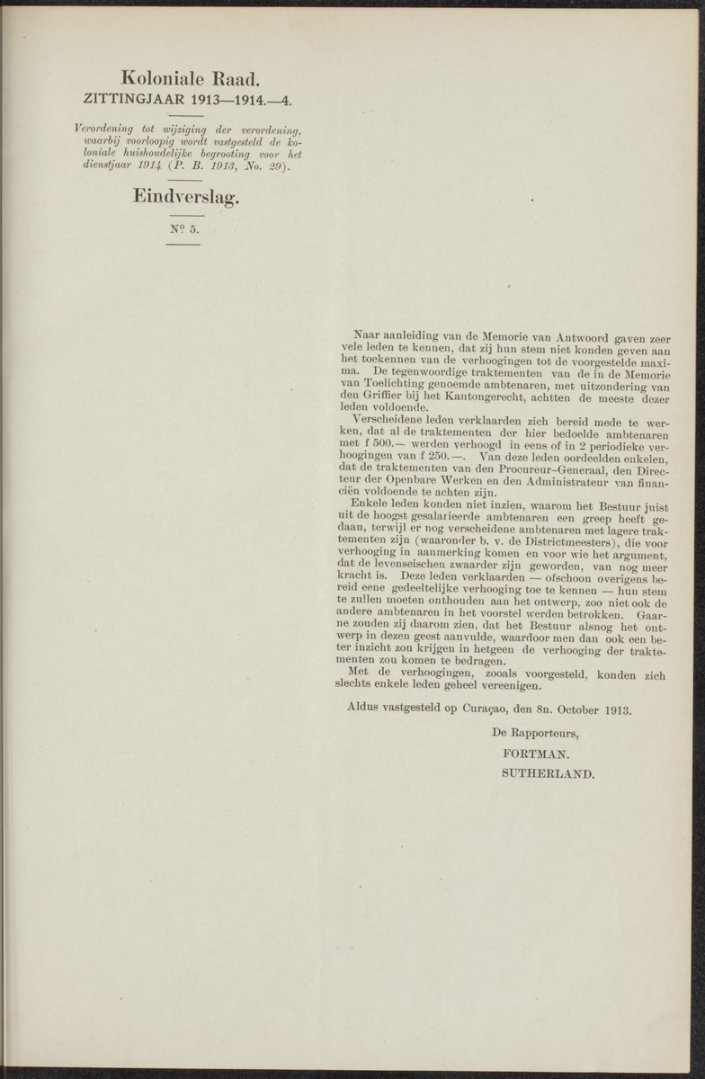 Notulen der zittingen - 