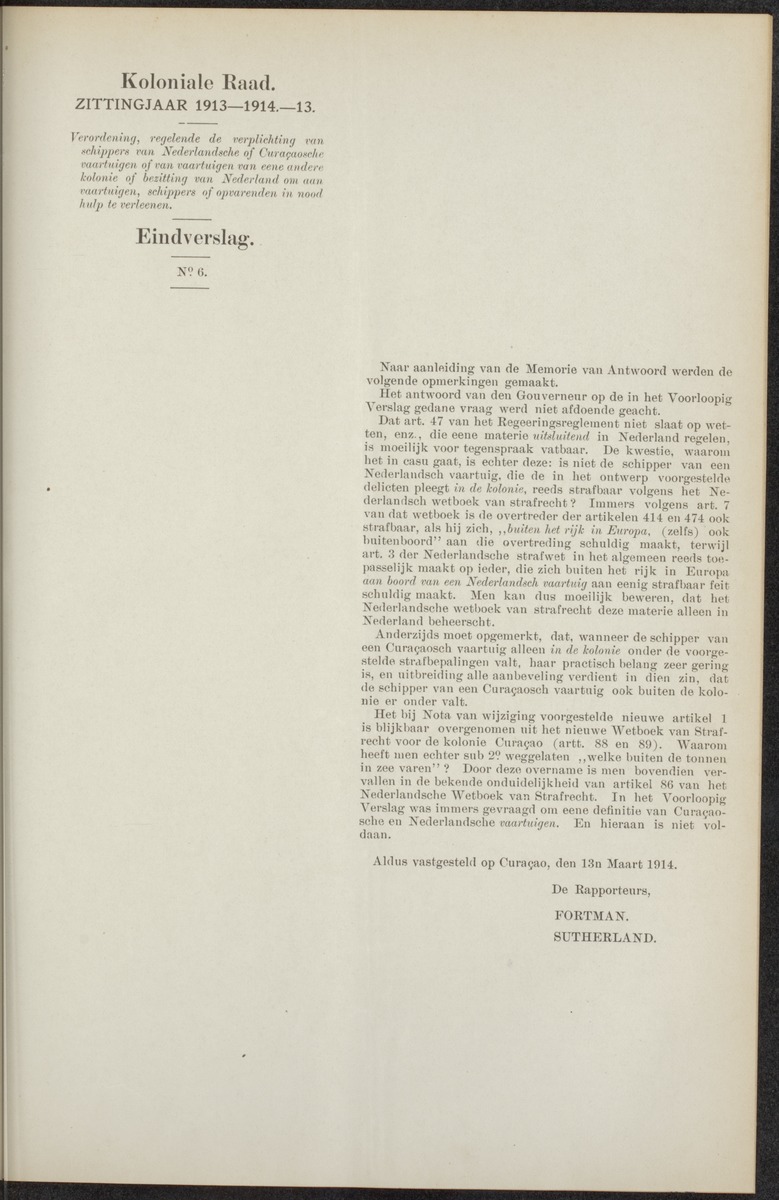 Notulen der zittingen - 