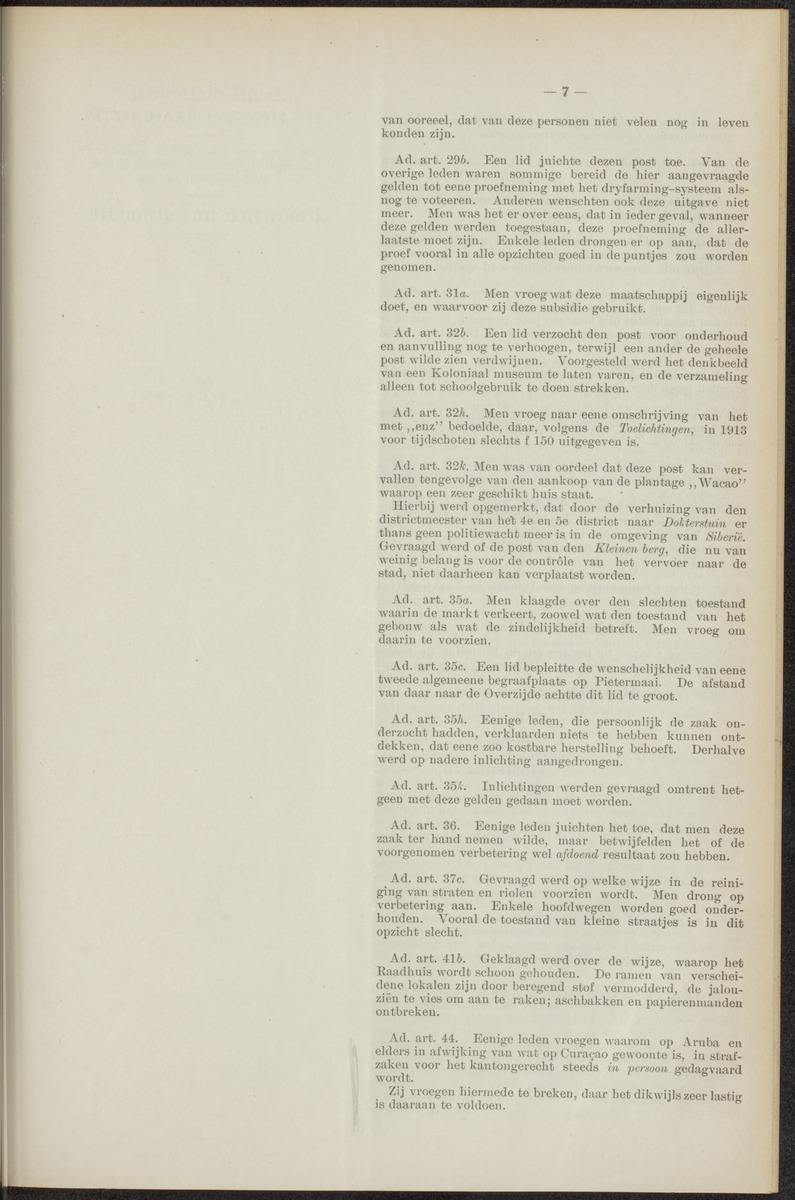 Notulen der zittingen - 