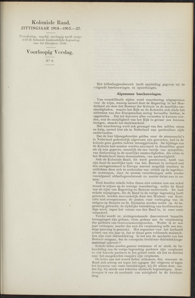 Notulen der zittingen - 
