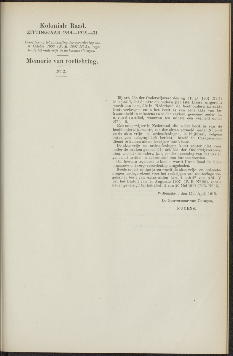 Notulen der zittingen - 