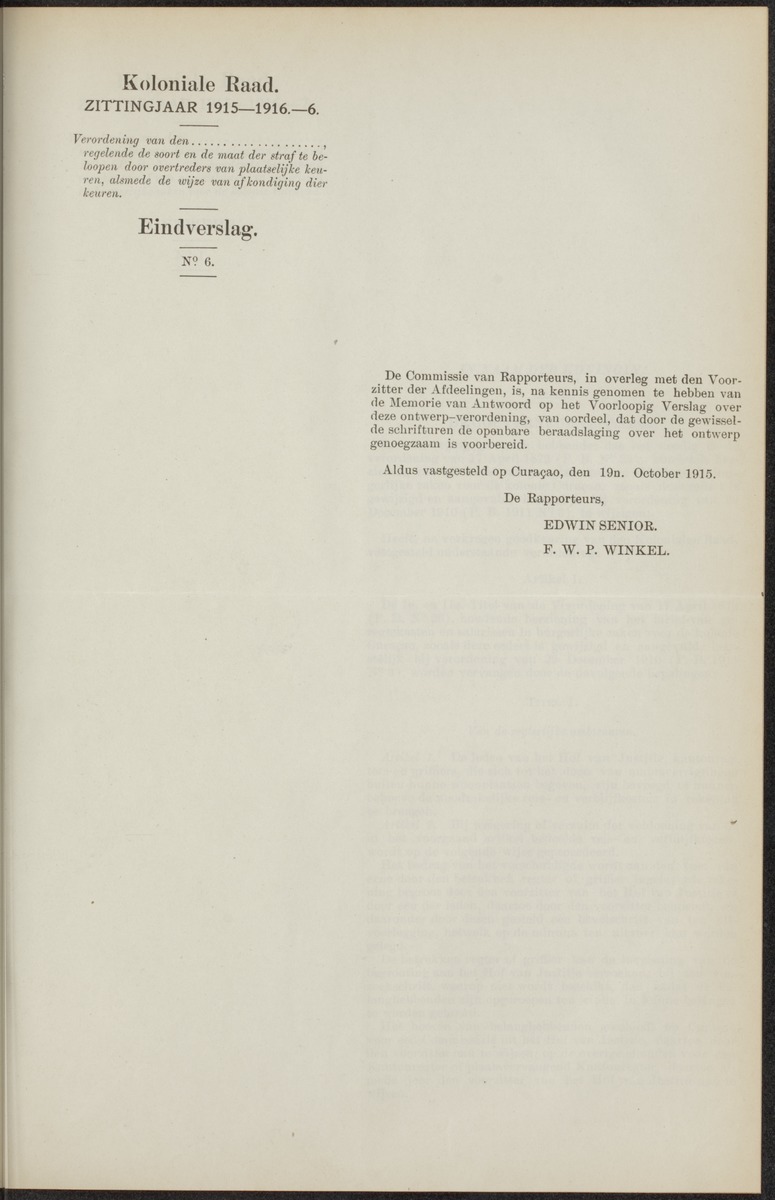 Notulen der zittingen - 