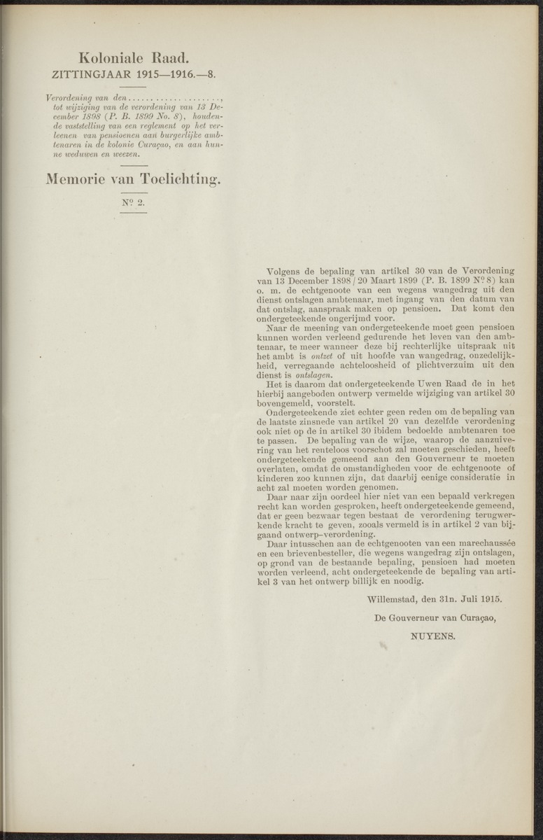 Notulen der zittingen - 