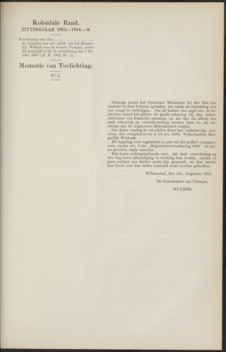 Notulen der zittingen - 