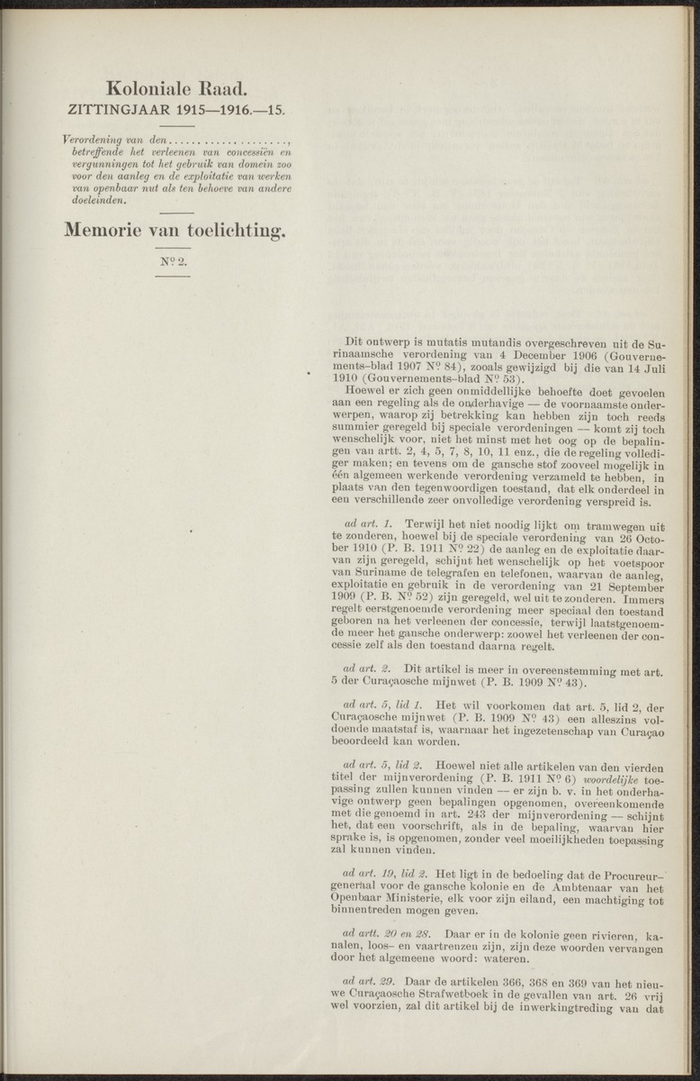 Notulen der zittingen - 