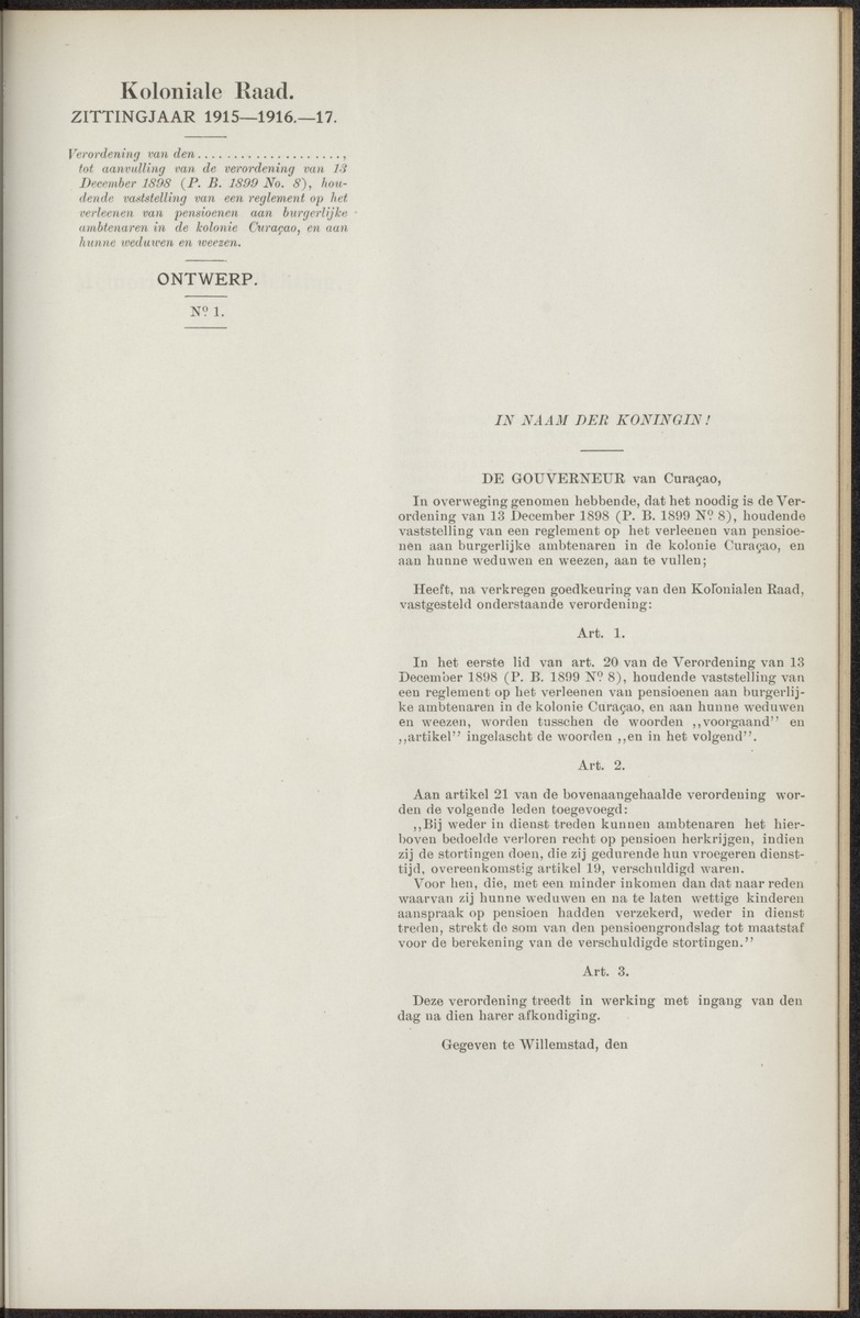 Notulen der zittingen - 