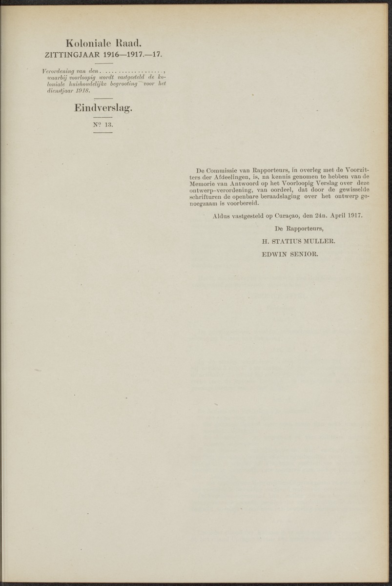 Notulen der zittingen - 