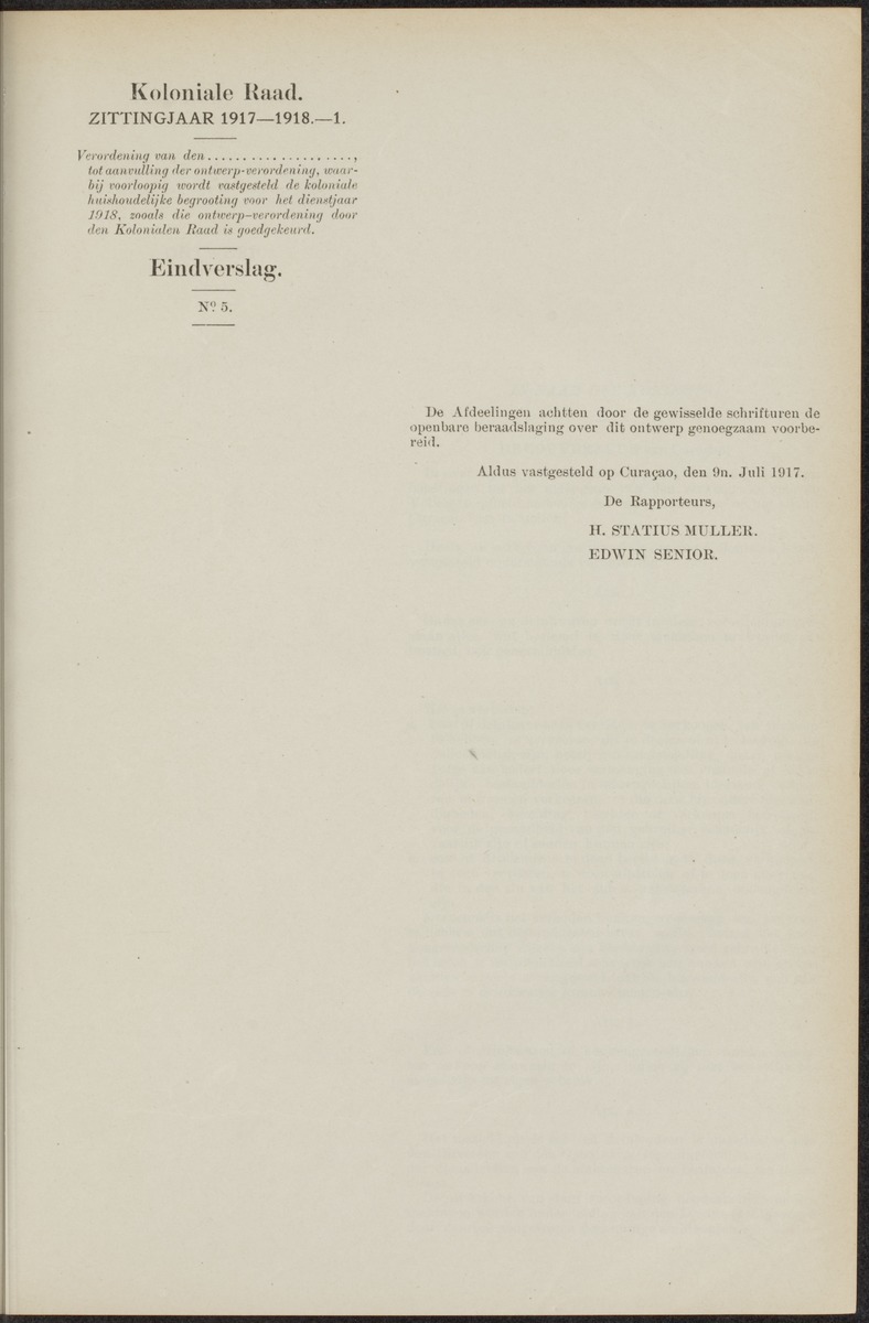 Notulen der zittingen - 