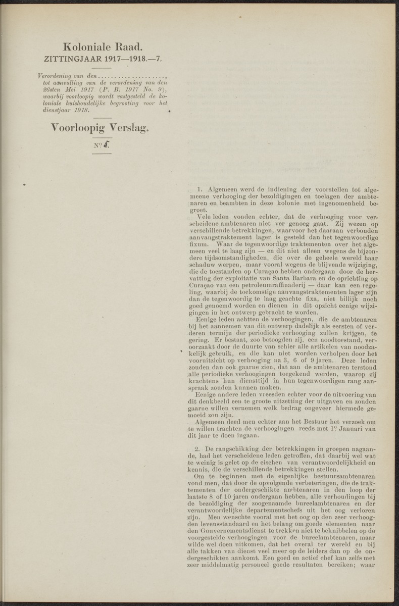 Notulen der zittingen - 