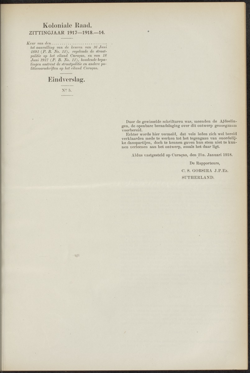 Notulen der zittingen - 