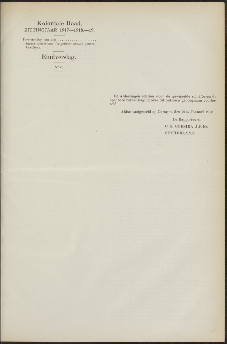 Notulen der zittingen - 