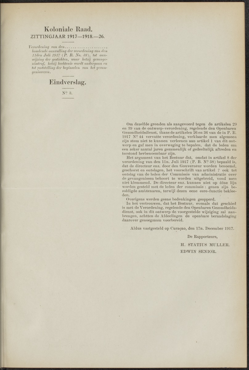 Notulen der zittingen - 