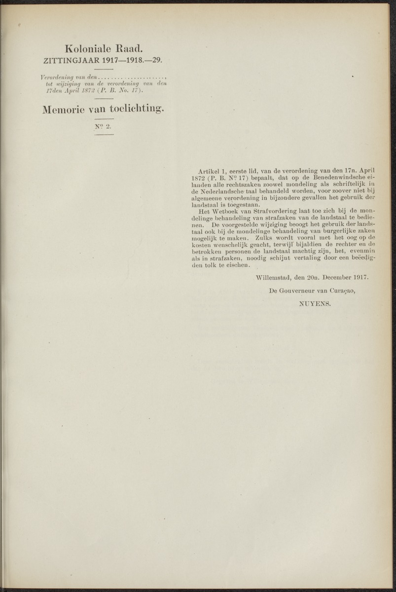 Notulen der zittingen - 