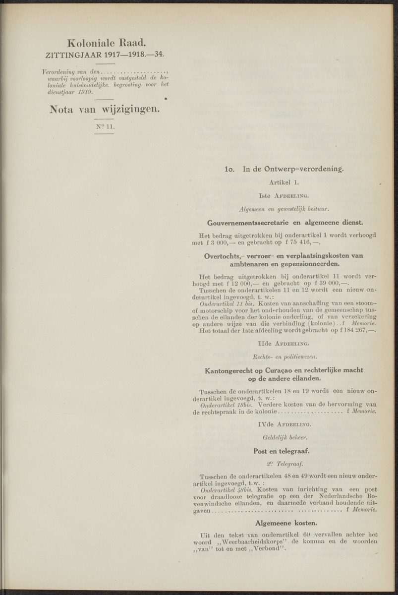 Notulen der zittingen - 