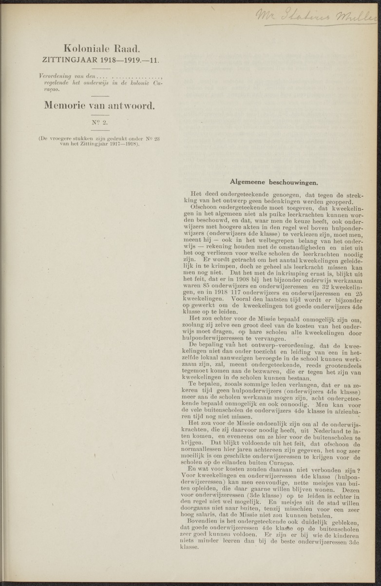 Notulen der zittingen - 