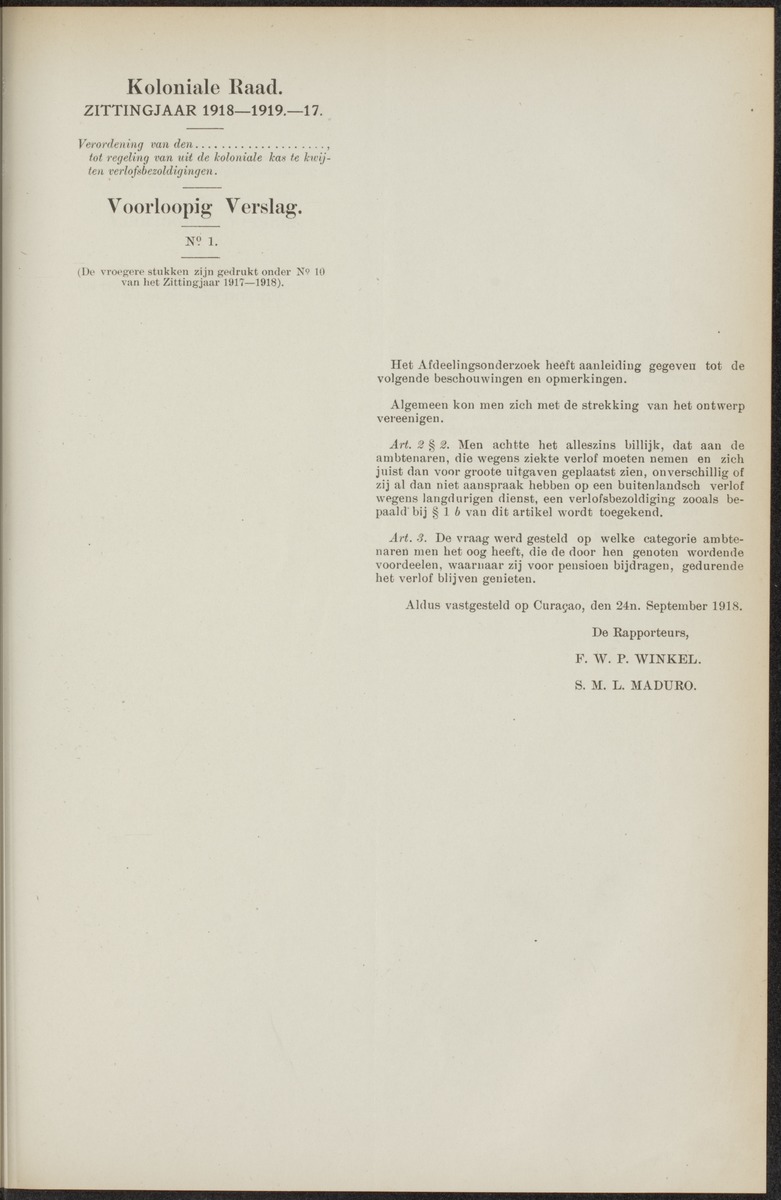 Notulen der zittingen - 