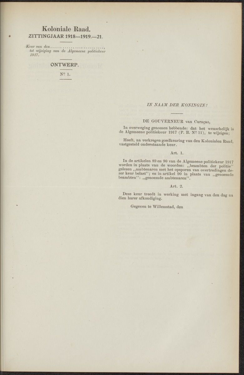 Notulen der zittingen - 