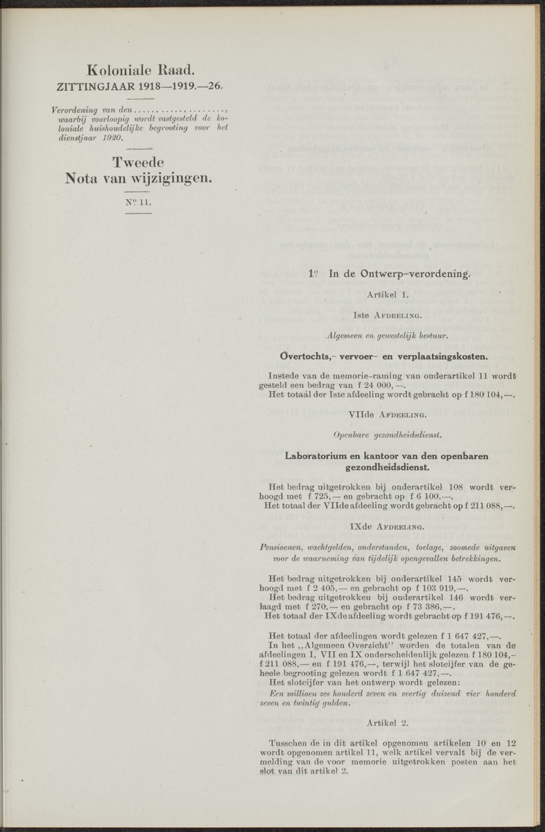 Notulen der zittingen - 