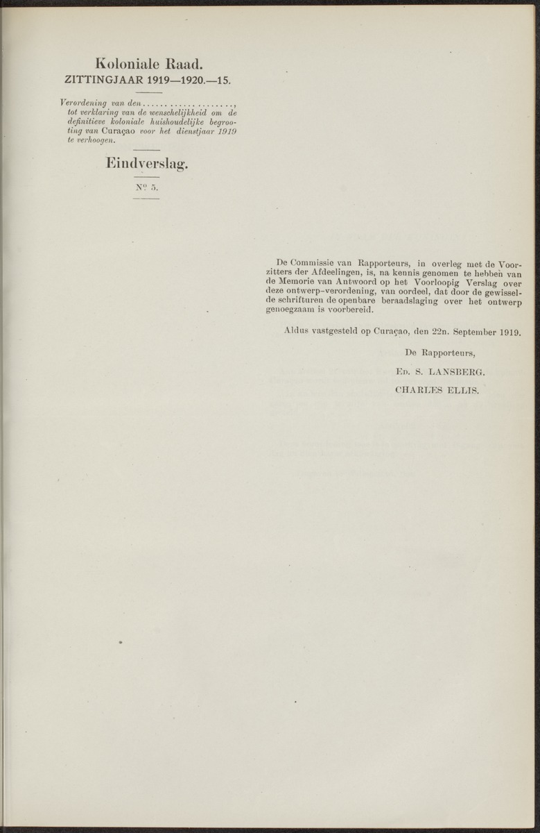 Notulen der zittingen - 