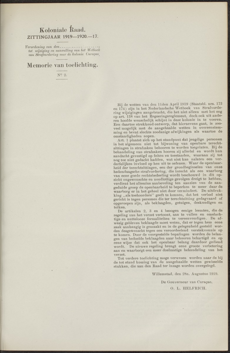 Notulen der zittingen - 