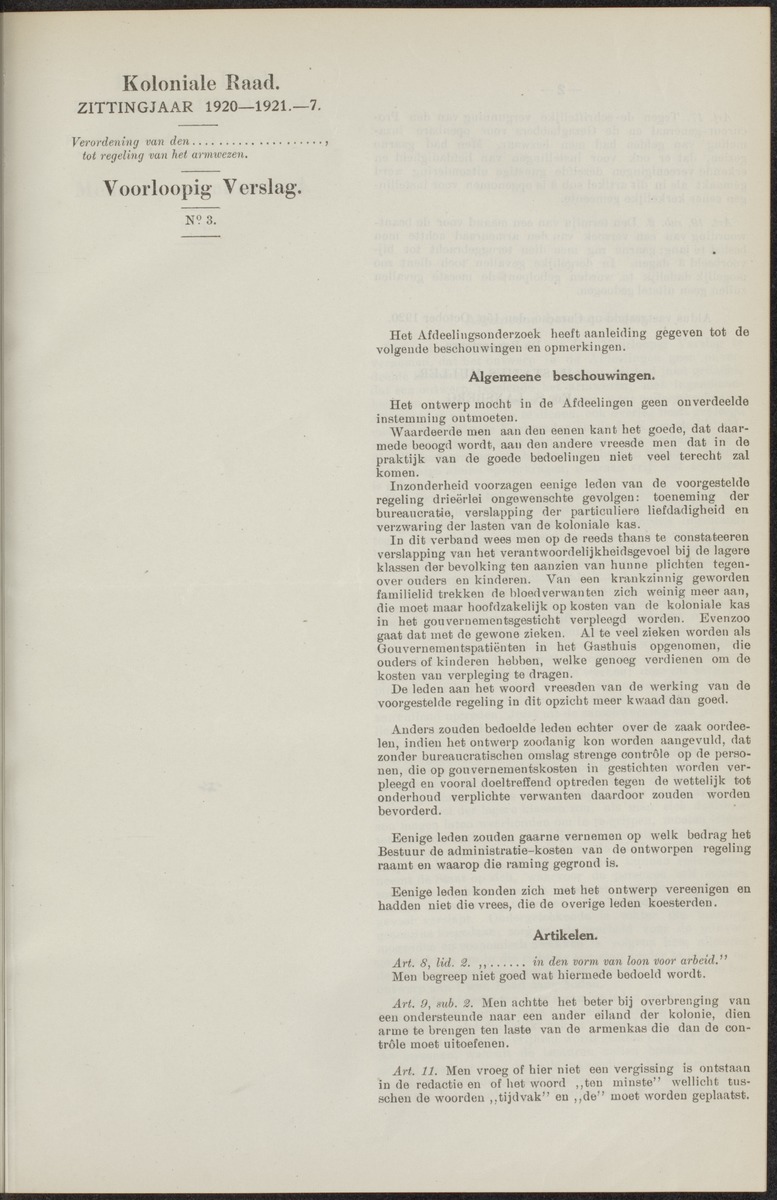 Notulen der zittingen - 