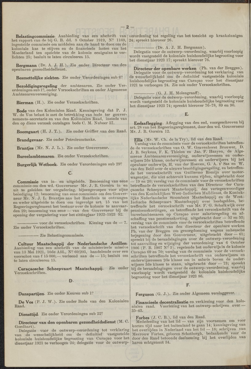 Notulen der zittingen - 