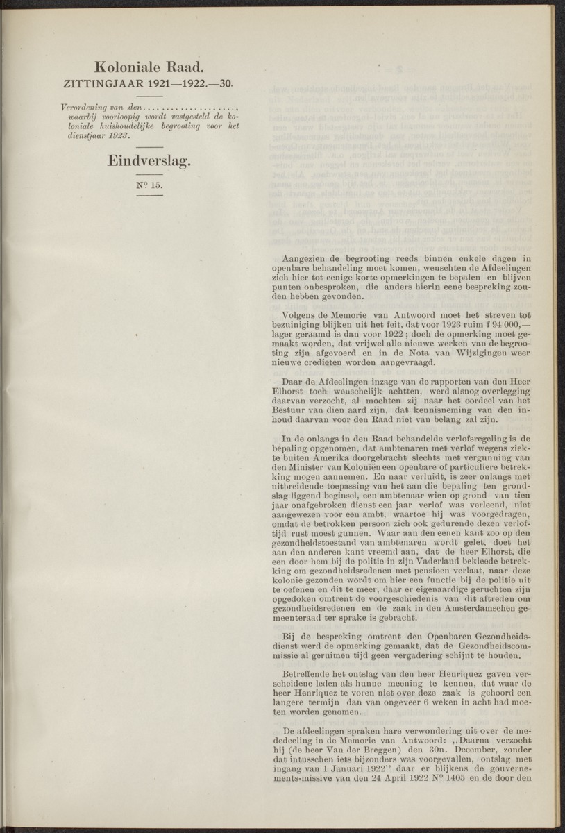 Notulen der zittingen - 