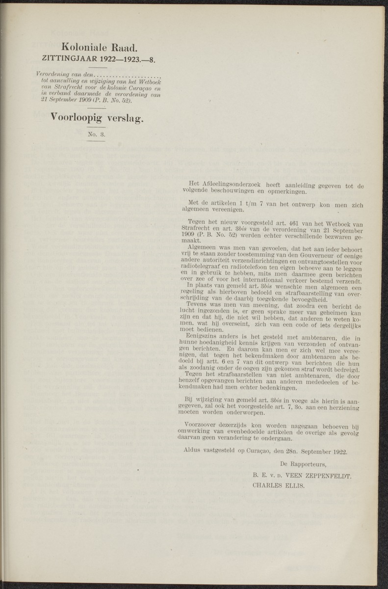 Notulen der zittingen - 