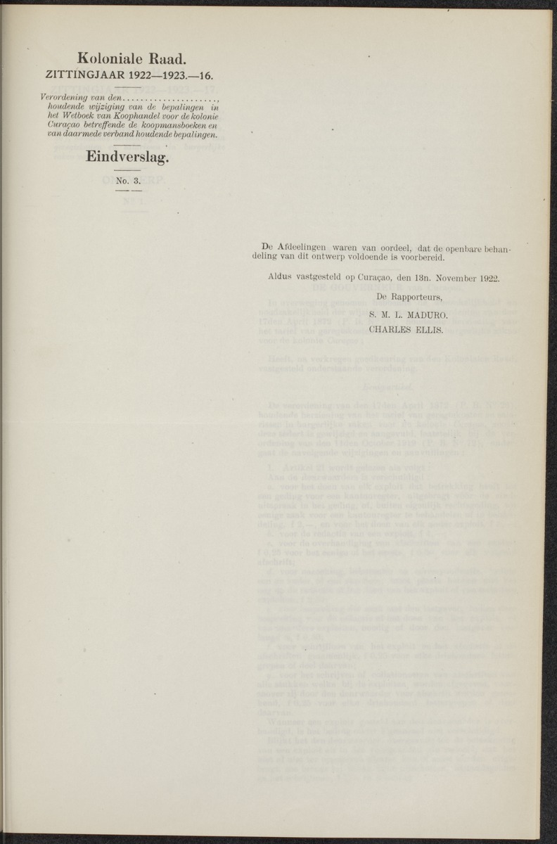 Notulen der zittingen - 