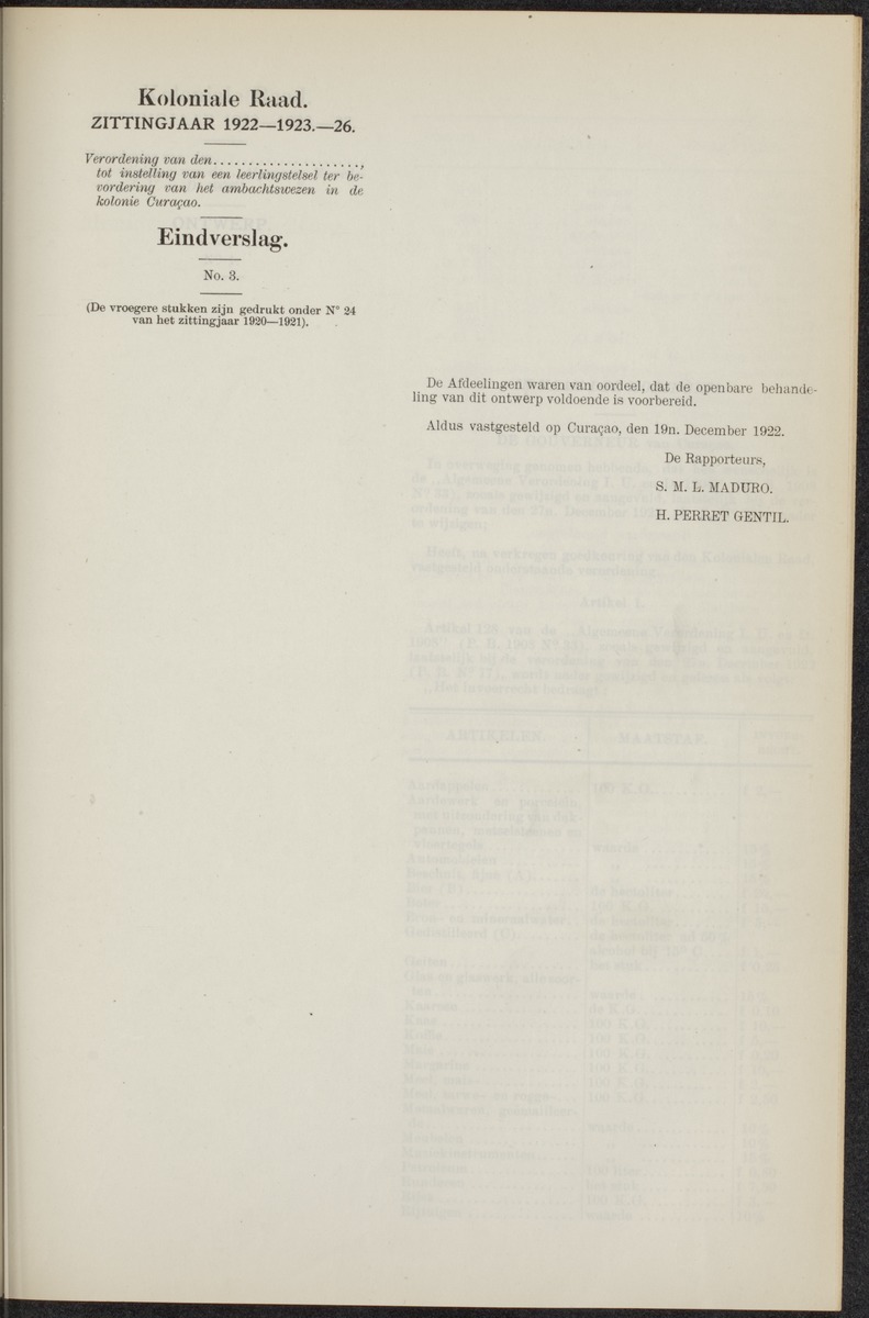Notulen der zittingen - 