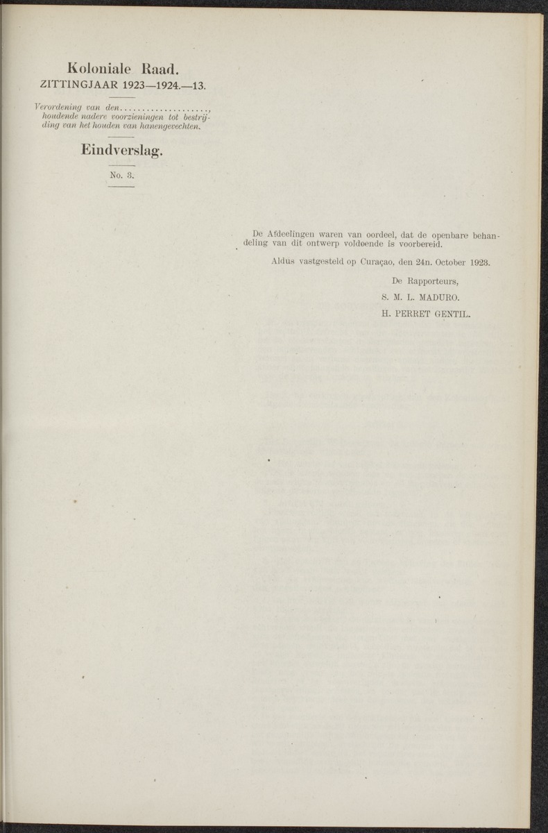 Notulen der zittingen - 