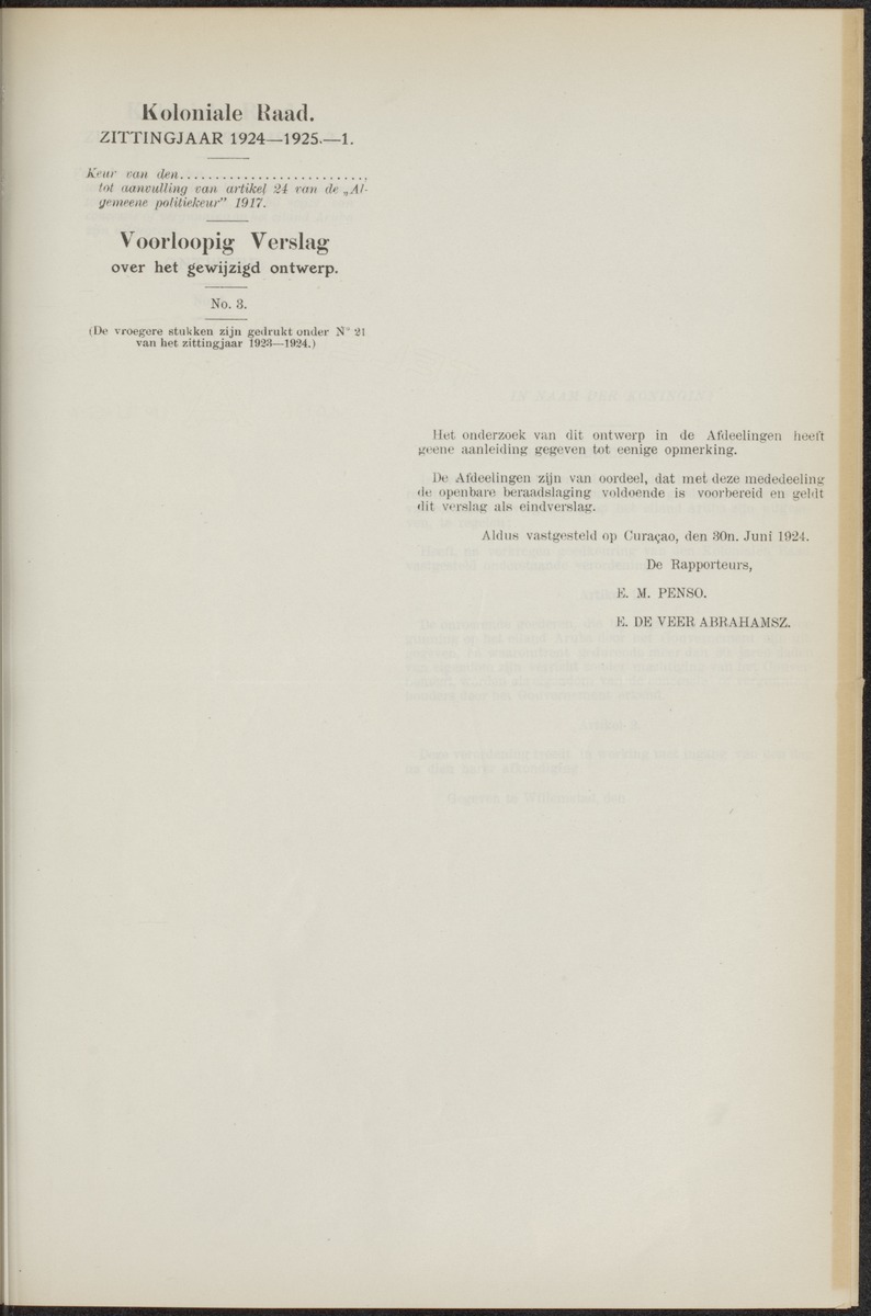 Notulen der zittingen - 