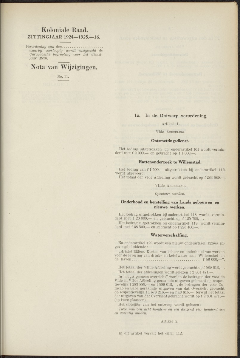 Notulen der zittingen - 